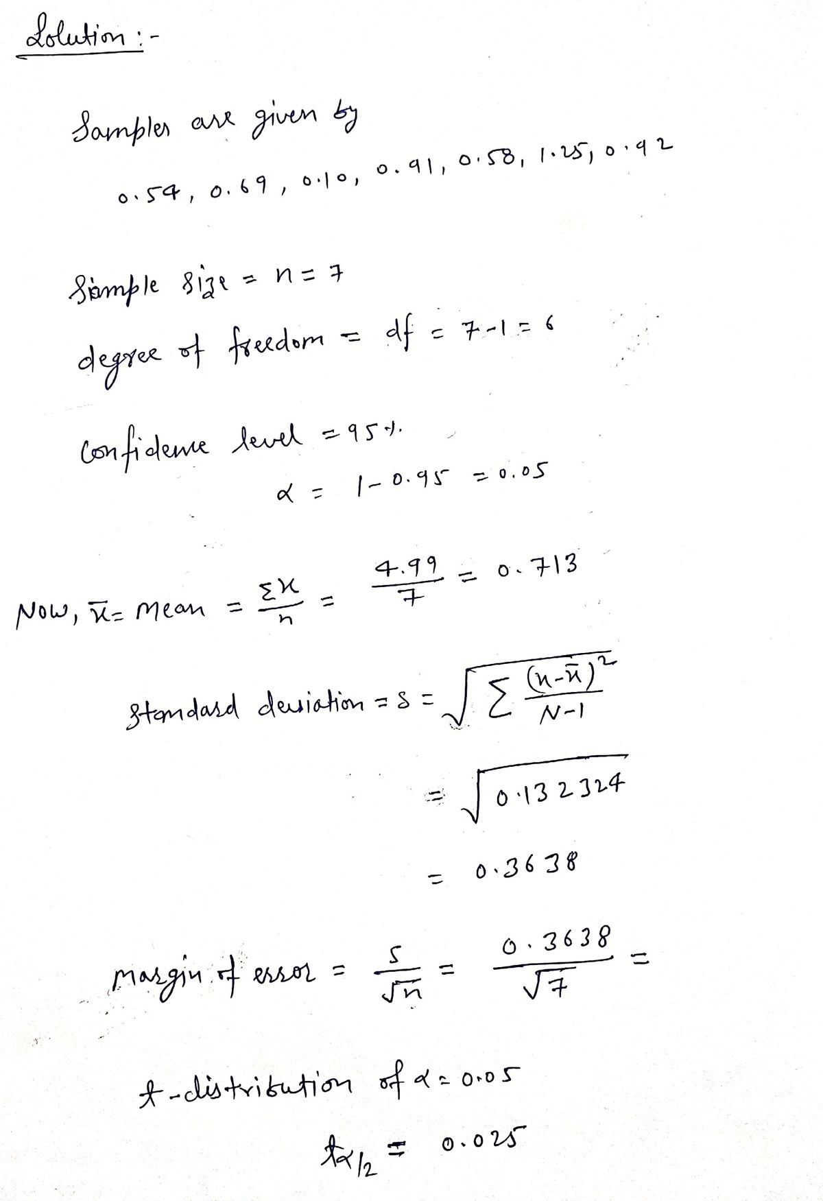 Statistics homework question answer, step 1, image 1